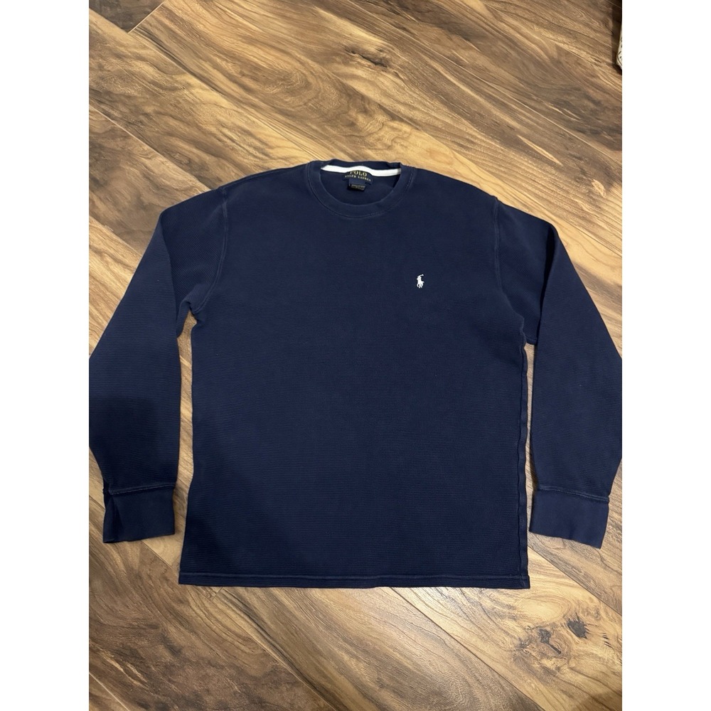 Polo Ralp Lauren Long Sleeve Shirt Dark Blue Size Large